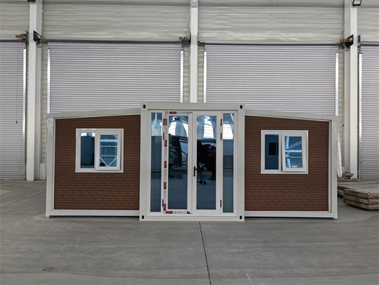 Compact uitbreidbaar containerhuis 40 ft, voorgefabriceerd voor kantoor