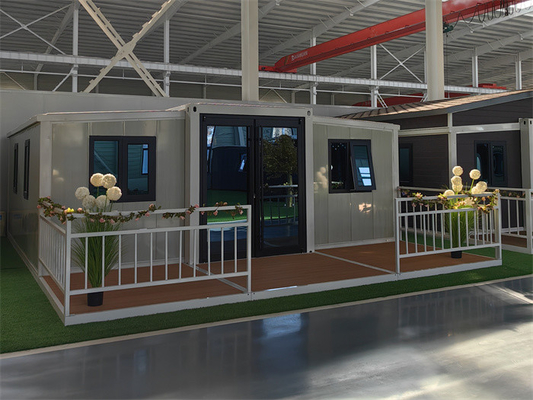 Duurzame uitbreidbare prefab huizen Moderne mobiele bewegende stalen modulaire prefab