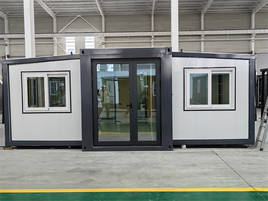 Mobiele platte verpakking vouwbaar geprefabriceerd modulair huis Verschepingskantoor Container aanpasbaar
