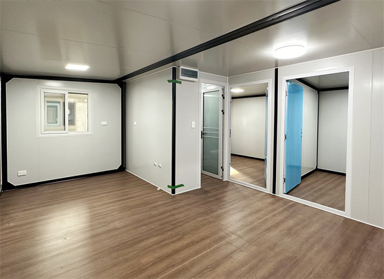 20 voet grijs uitgebreid container huis met stalen deur voor hotel