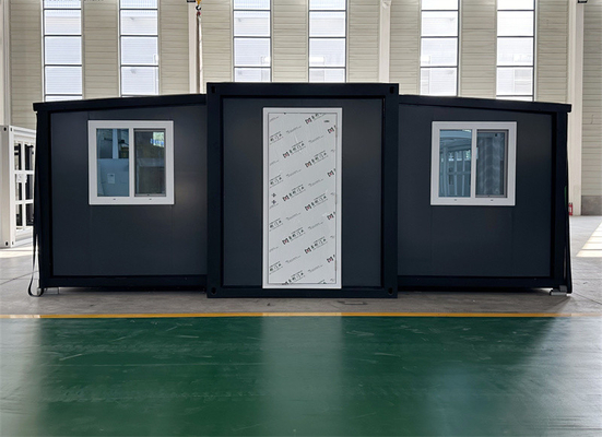 20 voet grijs uitgebreid container huis met stalen deur voor hotel