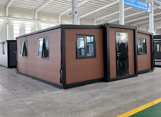 20 voet rode baksteen patroon uitbreiding container huis
