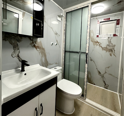 20 voet ivoor wit uitgebreid container huis met badkamer