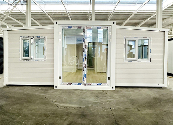 20 voet ivoor wit uitgebreid container huis met badkamer