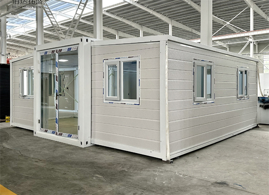 20 voet ivoor wit uitgebreid container huis met badkamer