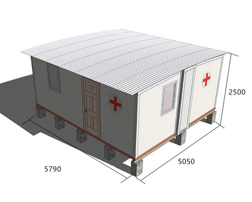 Het aangepaste van het de Straalstaal van Q355 H het Kaderziekenhuis 0.376mm THC-Huizen van de Blad de Prefabschuur