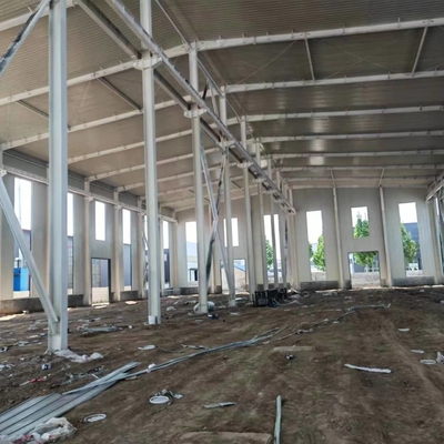 Zware Industriële Structuur Geprefabriceerde Staalworkshops Vuurvast met Kraan