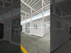 20 voet ivoor wit uitgebreid container huis met badkamer